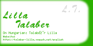 lilla talaber business card